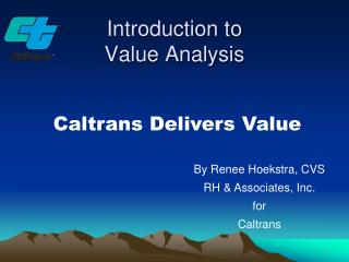 Introduction to Value Analysis