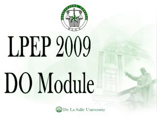 LPEP 2009 DO Module