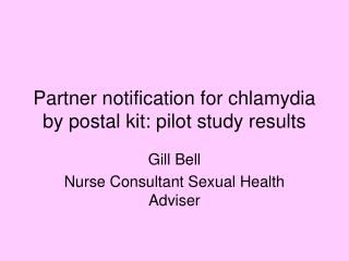 Partner notification for chlamydia by postal kit: pilot study results