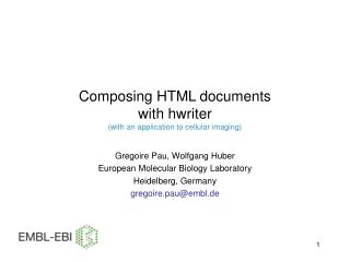 Composing HTML documents with hwriter (with an application to cellular imaging)