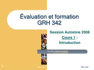 Évaluation et formation GRH 342