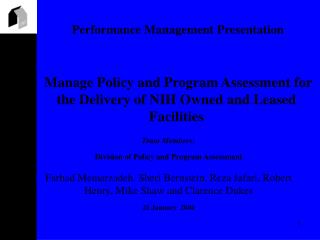 Performance Management Presentation