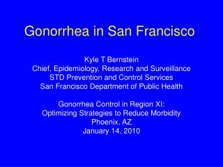 Gonorrhea in San Francisco