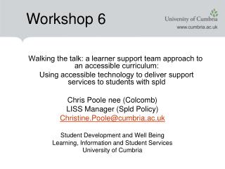 Walking the talk: a learner support team approach to an accessible curriculum: