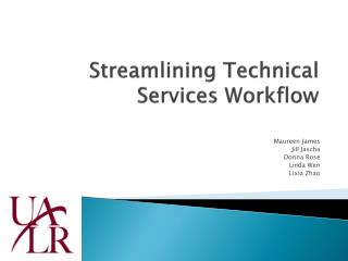 Streamlining Technical Services Workflow