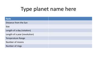 Type planet name here