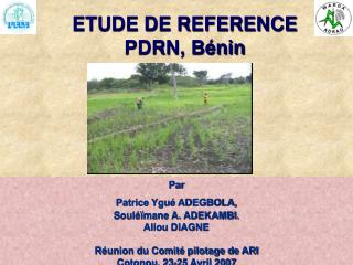 ETUDE DE REFERENCE PDRN, Bénin