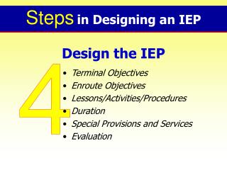 Design the IEP