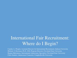 International Fair Recruitment: Where do I Begin?