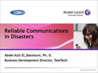 Reliable Communications in Disasters