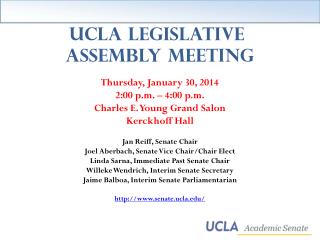 UCLA Legislative Assembly Meeting