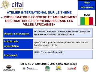 ATELIER INTERNATIONAL SUR LE THEME