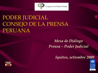 PODER JUDICIAL CONSEJO DE LA PRENSA PERUANA