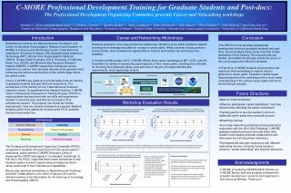 C-MORE Professional Development Training for Graduate Students and Post-docs: