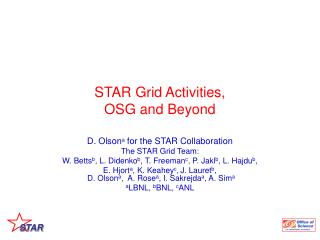 STAR Grid Activities, OSG and Beyond