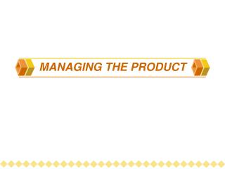MANAGING THE PRODUCT