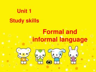 Unit 1 Study skills