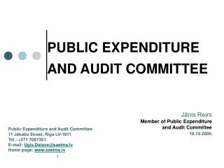 PUBLIC EXPENDITURE AND AUDIT COMMITTEE