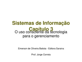 Sistemas de Informação Capítulo 3