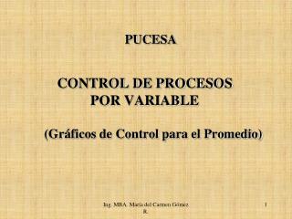 CONTROL DE PROCESOS POR VARIABLE