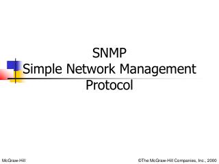 SNMP Simple Network Management Protocol