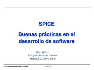SPICE Buenas prácticas en el desarrollo de software