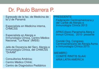 Dr. Paulo Barrera P.