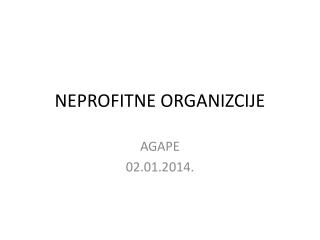 NEPROFITNE ORGANIZCIJE