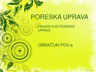 PORESKA UPRAVA