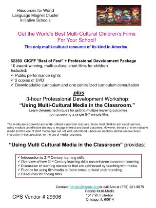 $2360 CICFF ” Best of Fest” + Professional Development Package