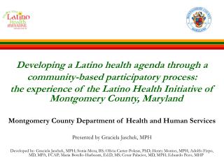 Developing a Latino health agenda through a community-based participatory process: