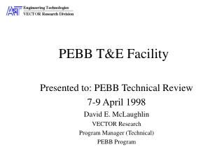 PEBB T&amp;E Facility