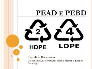 PEAD e PEBD