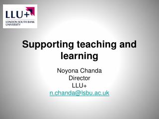 Supporting teaching and learning