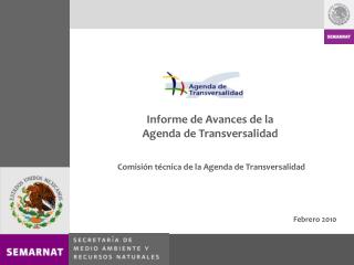 Informe de Avances de la Agenda de Transversalidad