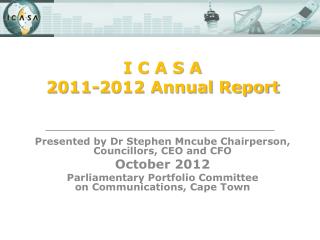 I C A S A 2011-2012 Annual Report