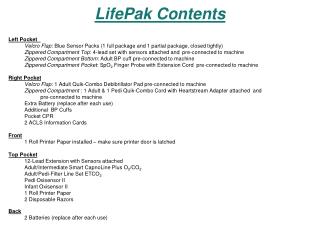 LifePak Contents