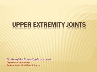 Upper Extremity Joints