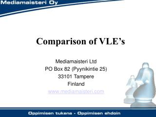 Comparison of VLE’s