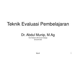 Teknik Evaluasi Pembelajaran