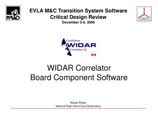 WIDAR Correlator Board Component Software