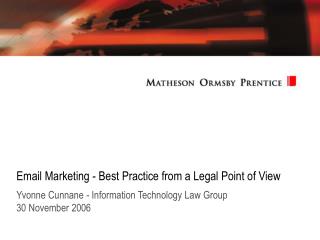 Email Marketing - Best Practice from a Legal Point of View
