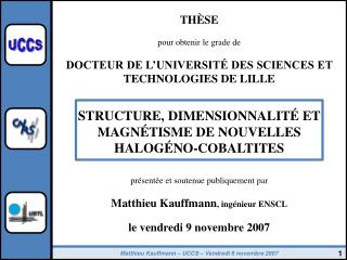 THÈSE pour obtenir le grade de DOCTEUR DE L’UNIVERSITÉ DES SCIENCES ET TECHNOLOGIES DE LILLE