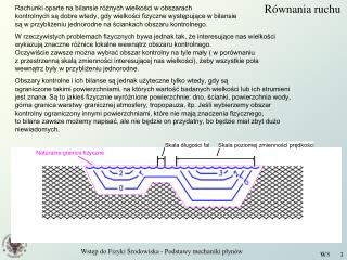 Równania ruchu