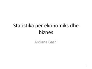 Statistika për ekonomiks dhe biznes