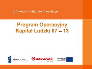 Człowiek – najlepsza inwestycja