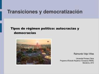 Transiciones y democratización