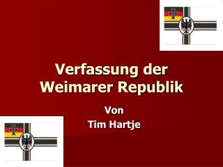 Verfassung der Weimarer Republik