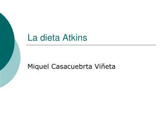 La dieta Atkins