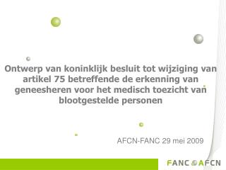 AFCN-FANC 29 mei 2009